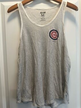 American Eagle x Tailgate Women’s Chicago Cubs Pin Striped Tank Top.  Medium